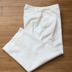 Gap White Retro Cut Wide Leg Cotton Capri’s Size 6